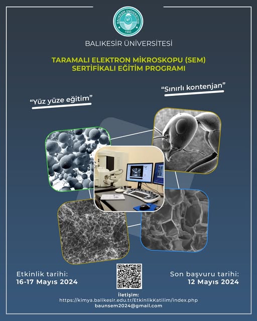Taramalı Elektron Mikroskobu Sertifikalı Eğitim Programı