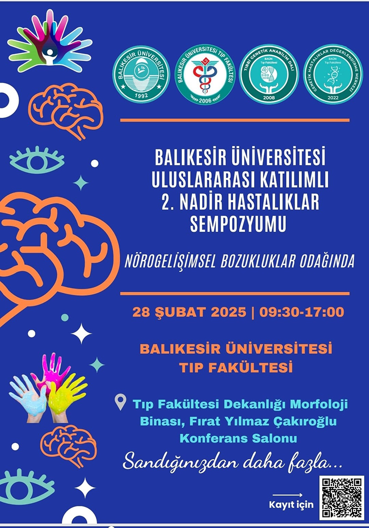 Balıkesir Üniversitesi Uluslararası Katılımlı 2. Nadir Hastalıklar Sempozyumu