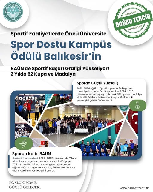 Spor Dostu Kampüs Ödülü Balıkesir'in