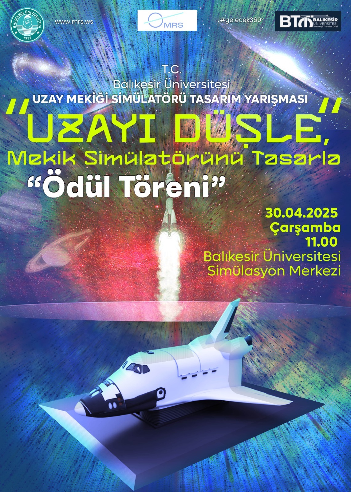 "Uzayı Düşle" Mekik Simülatörünü Tasarla Uzay Mekiği Simülatörü Tasarım Yarışması Ödül Töreni