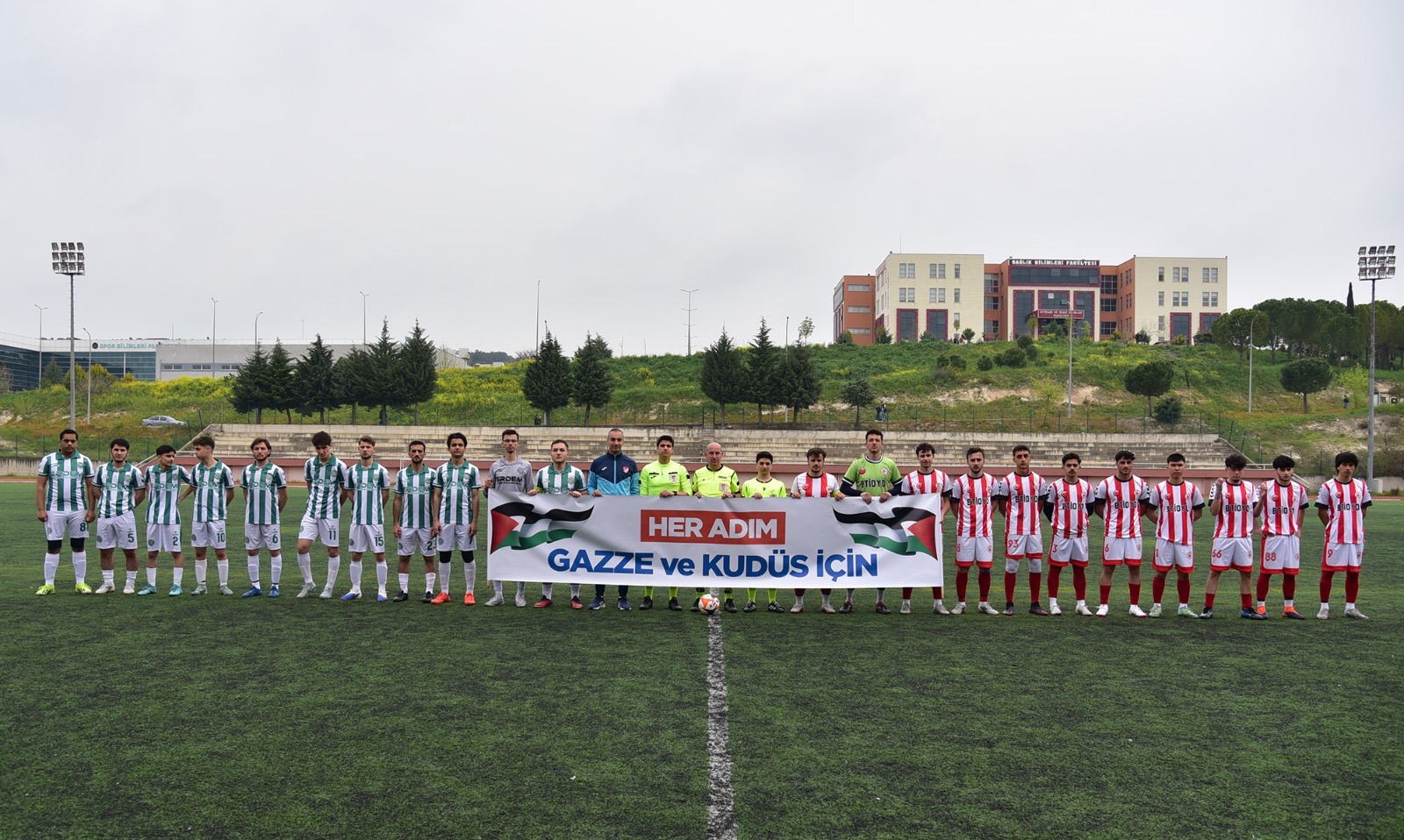 BAÜN de Filistin e Destek Mesajı Free Palestine Gazze