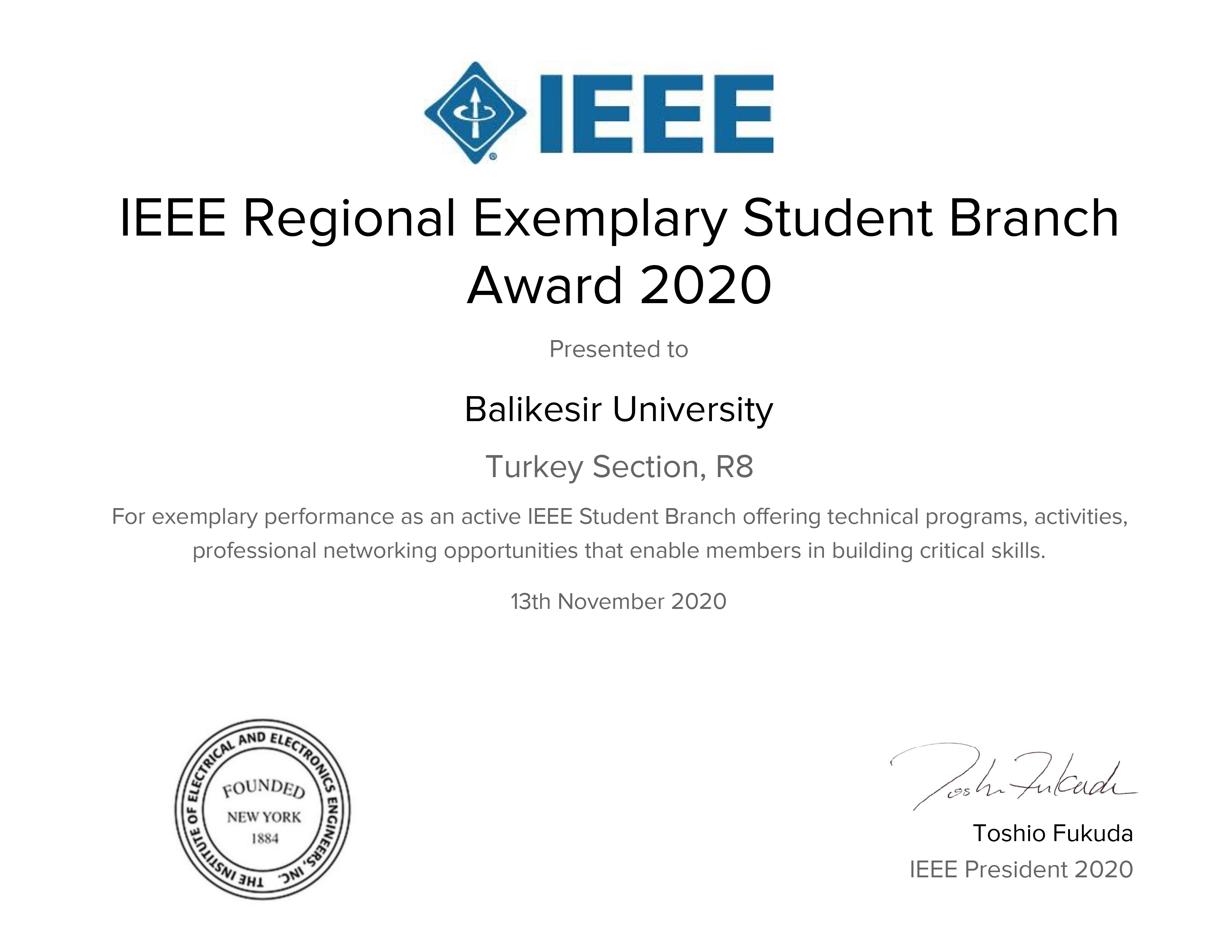 IEEE BAUN Öğrenci Topluluğu Globalden 3.Kez Ödül Kazandı!