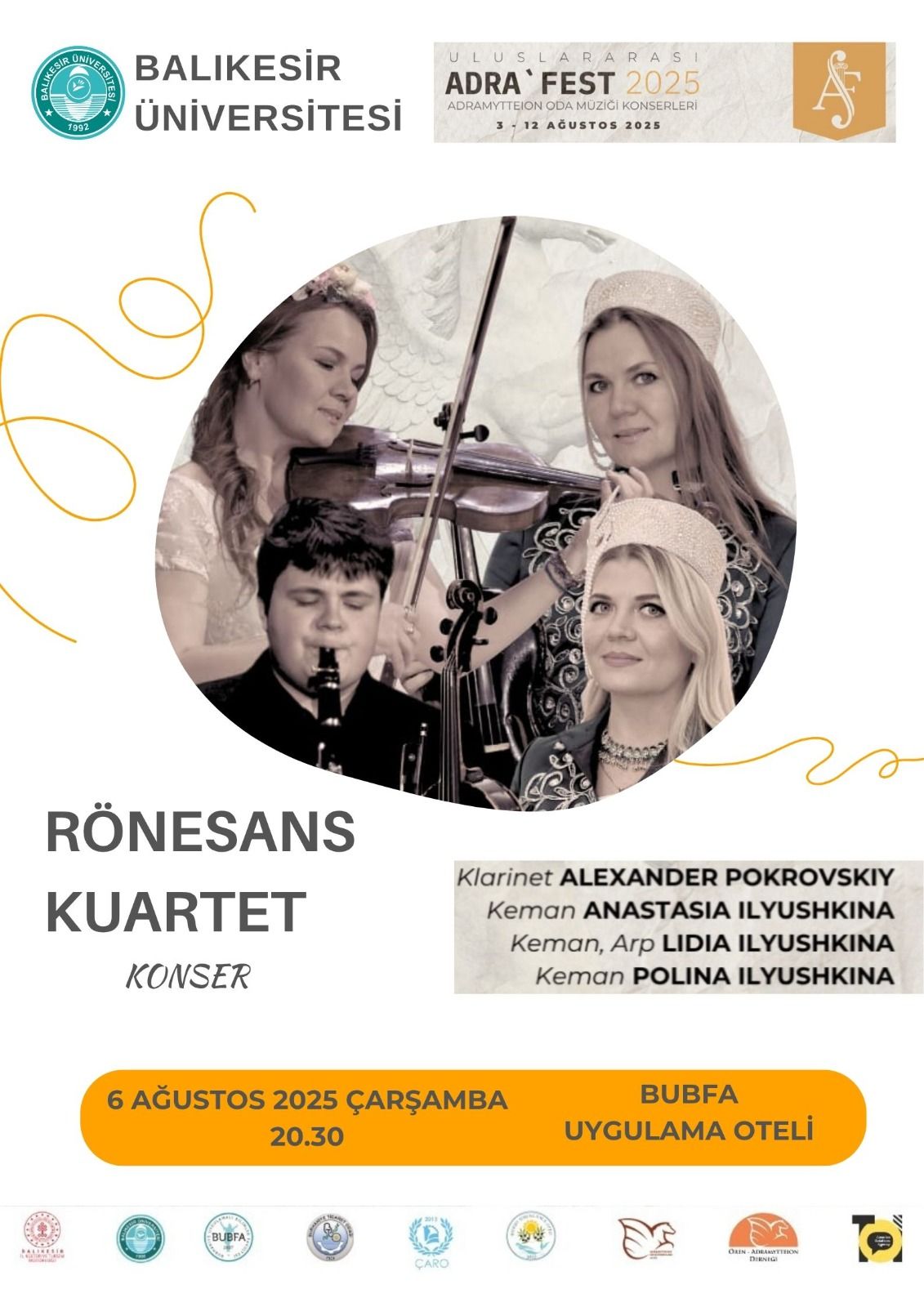Uluslararası ADRA'FEST 2025 Konser: Rönesans Kuartet