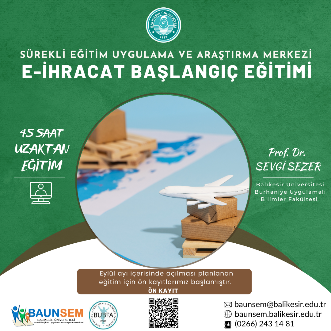 E-İHRACAT BAŞLANGIÇ EĞİTİMİ