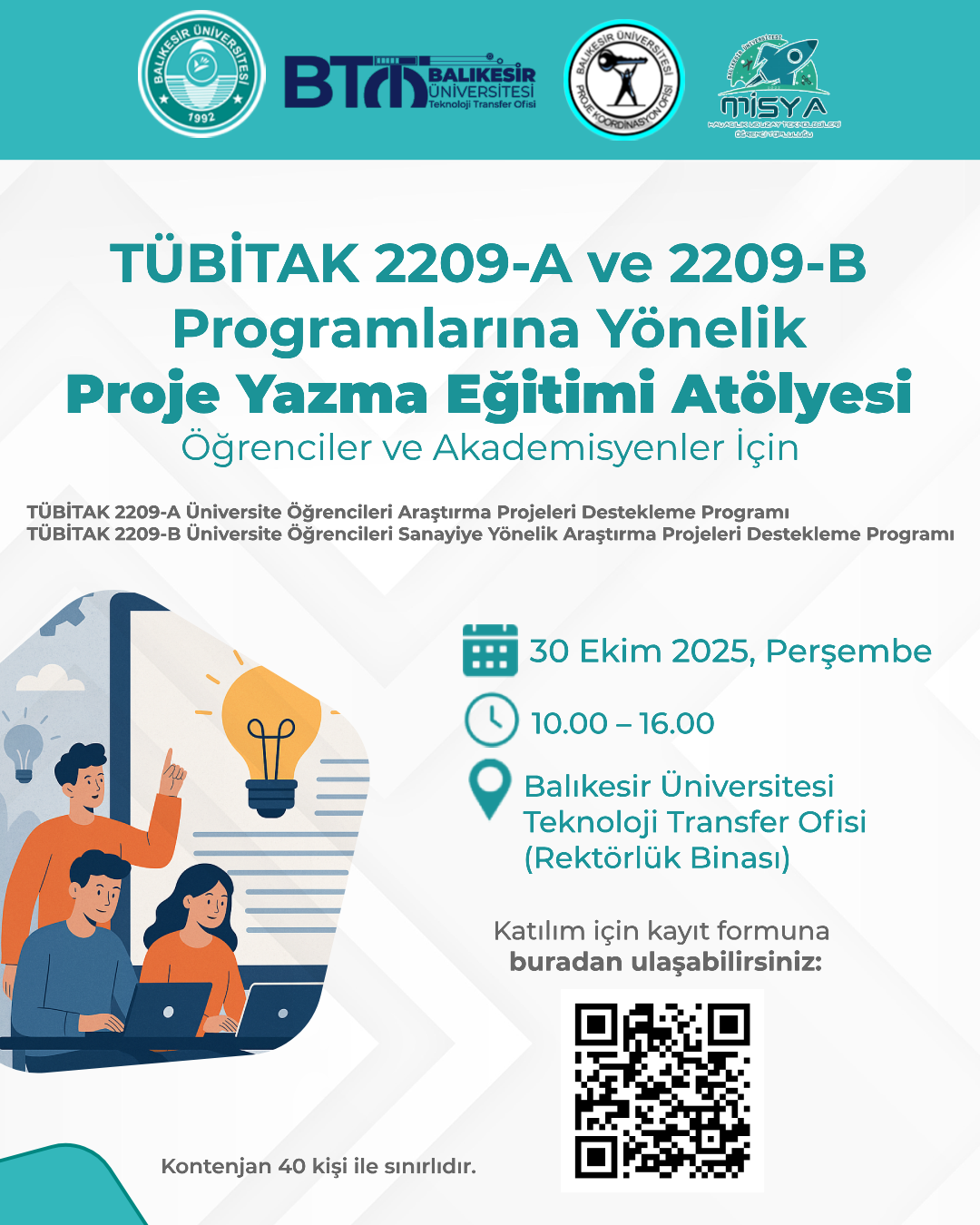 TÜBİTAK 2209-A ve 2209-B Programlarına Yönelik Proje Yazma Eğitimi Atölyesi