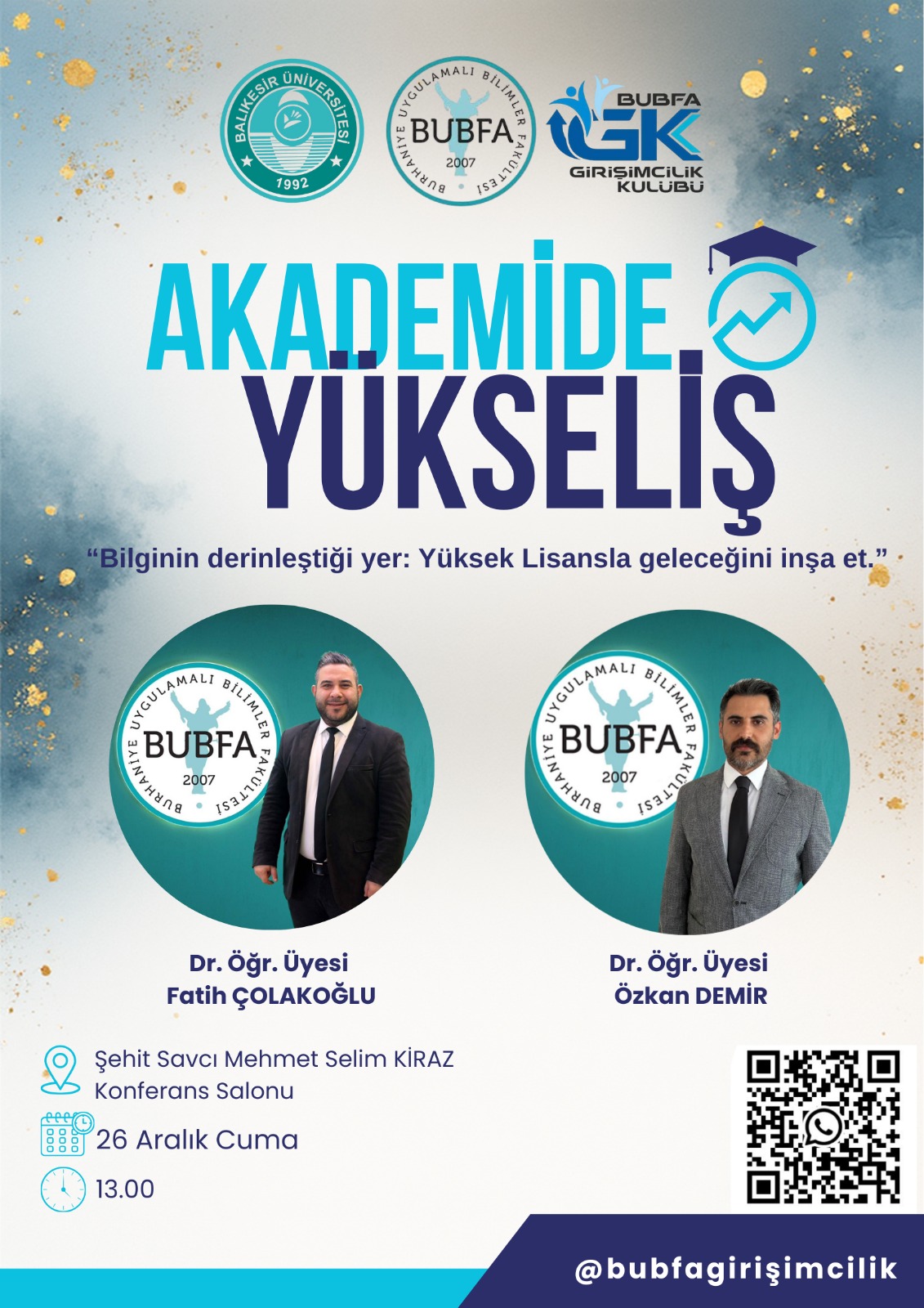 AKADEMİDE YÜKSELİŞ