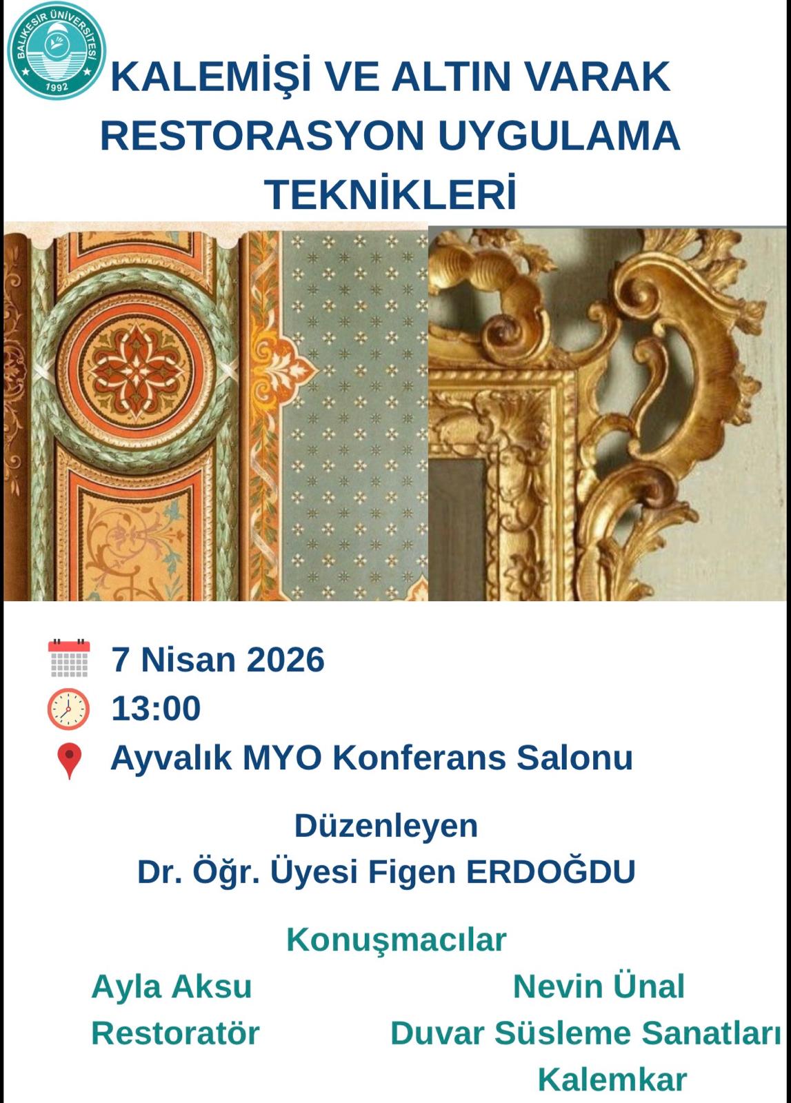 KALEMİŞİ VE ALTIN VARAK RESTORASYON UYGULAMA TEKNİKLERİ
