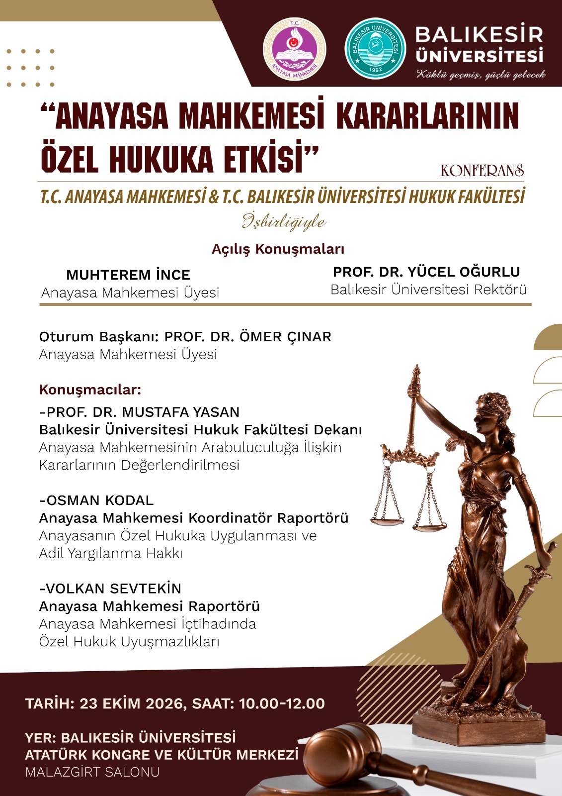Anayasa Mahkemesi Kararlarının Özel Hukuka Etkisi Konferansı