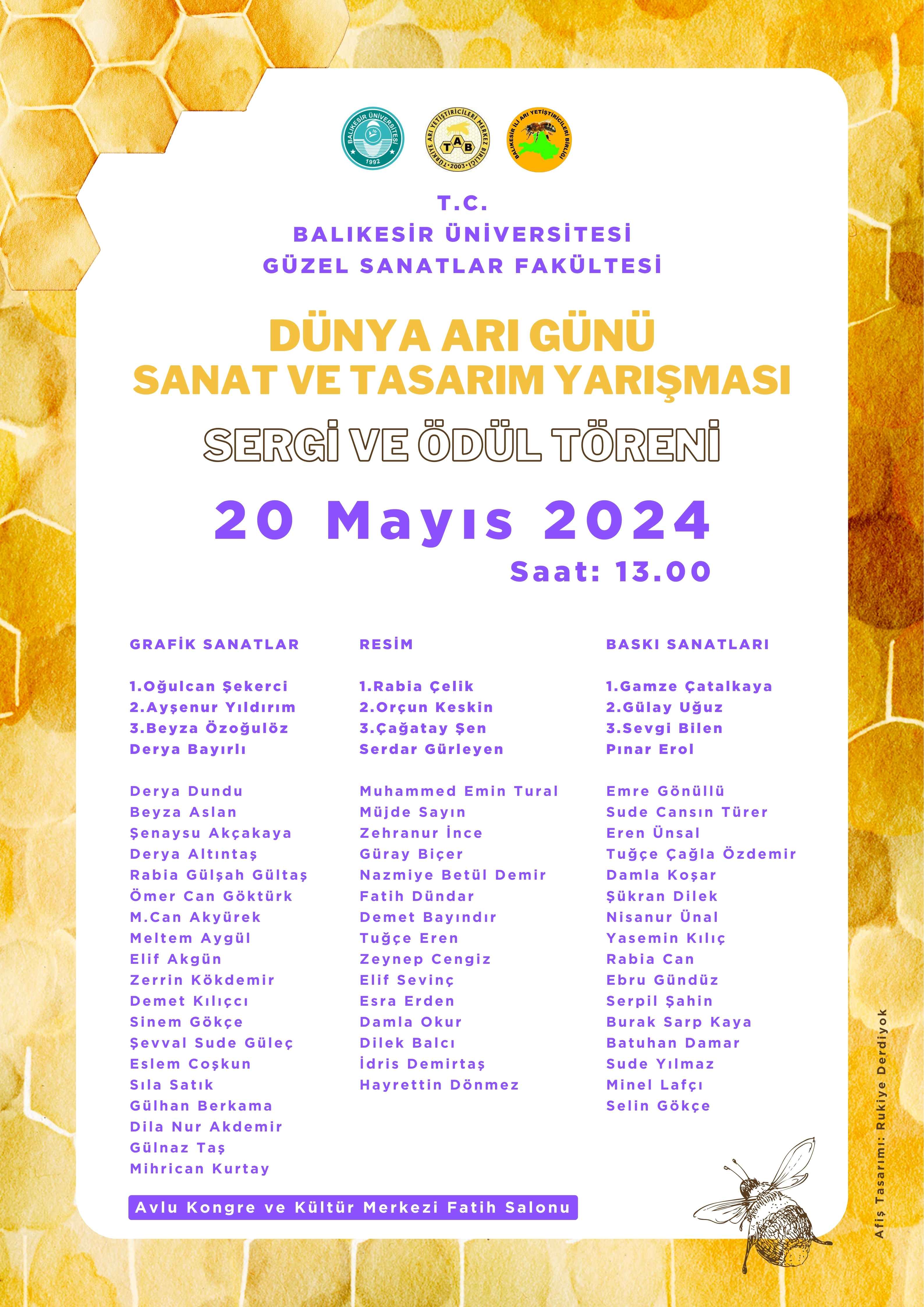Dünya Arı Günü Sanat ve Tasarım Yarışması Sergisi