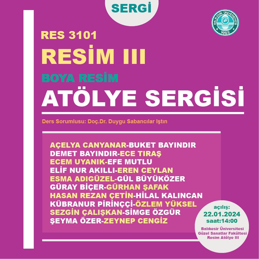 Resim III Dersi Atölye Sergisi  
