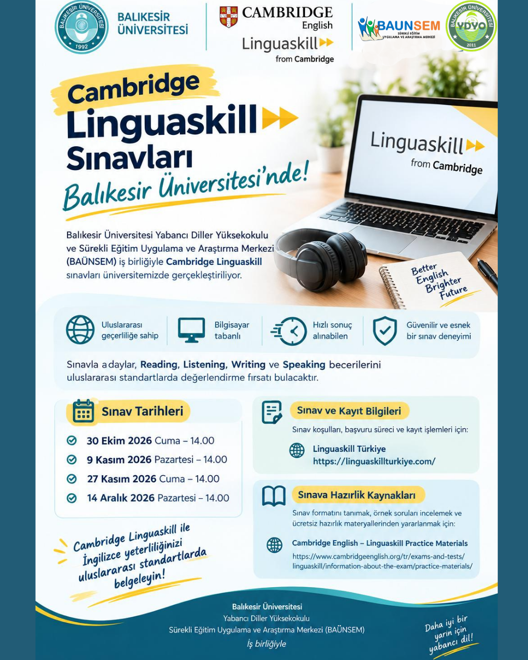 CAMBRIDGE LINGUASKILL SINAVLARI