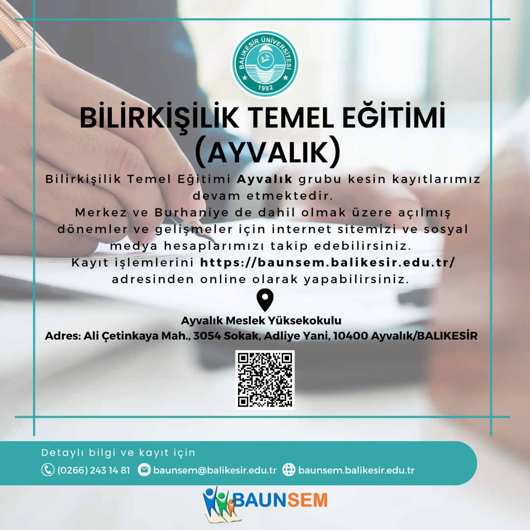 BİLİRKİŞİLİK TEMEL EĞİTİMİ(AYVALIK)
