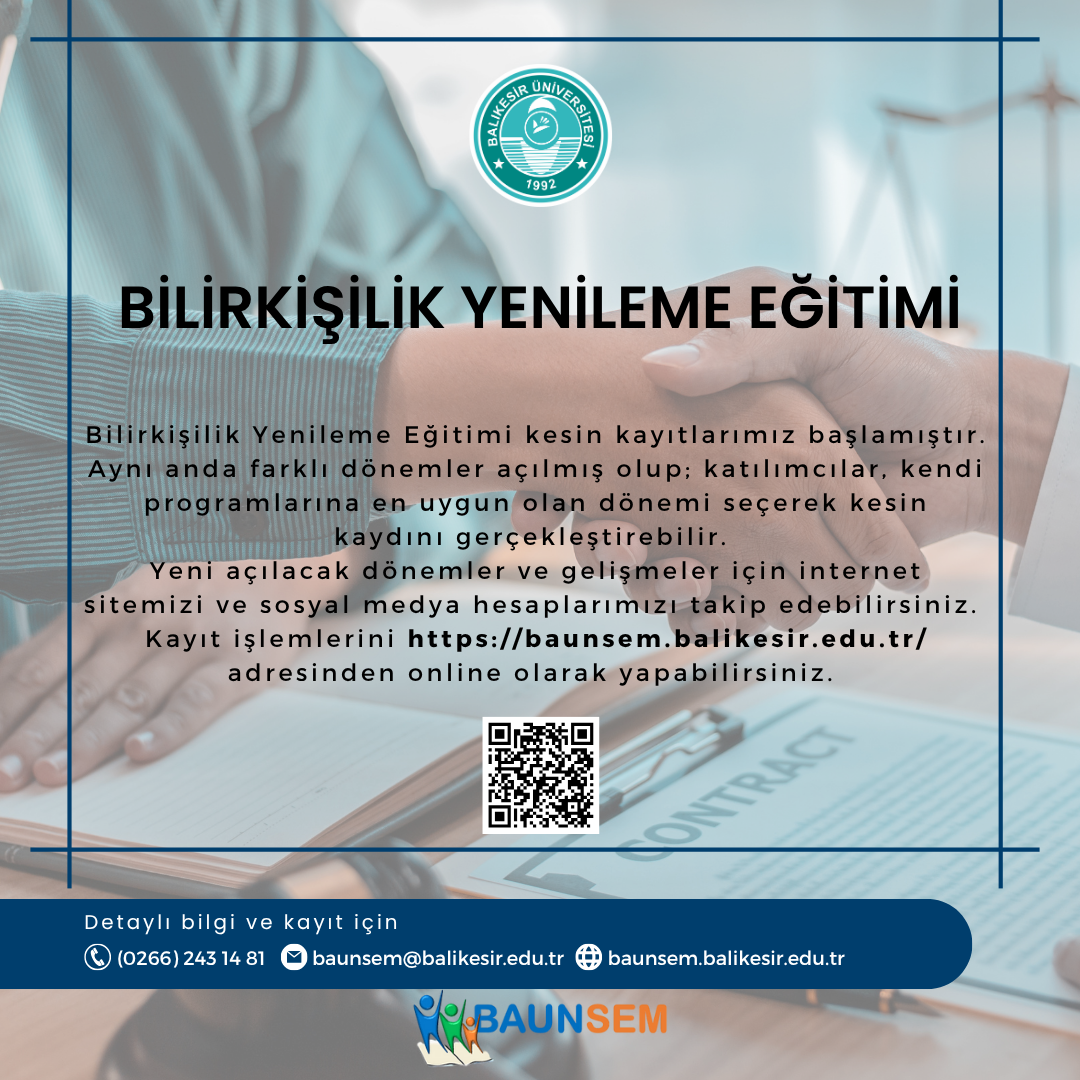 BİLİRKİŞİLİK YENİLEME EĞİTİMİ