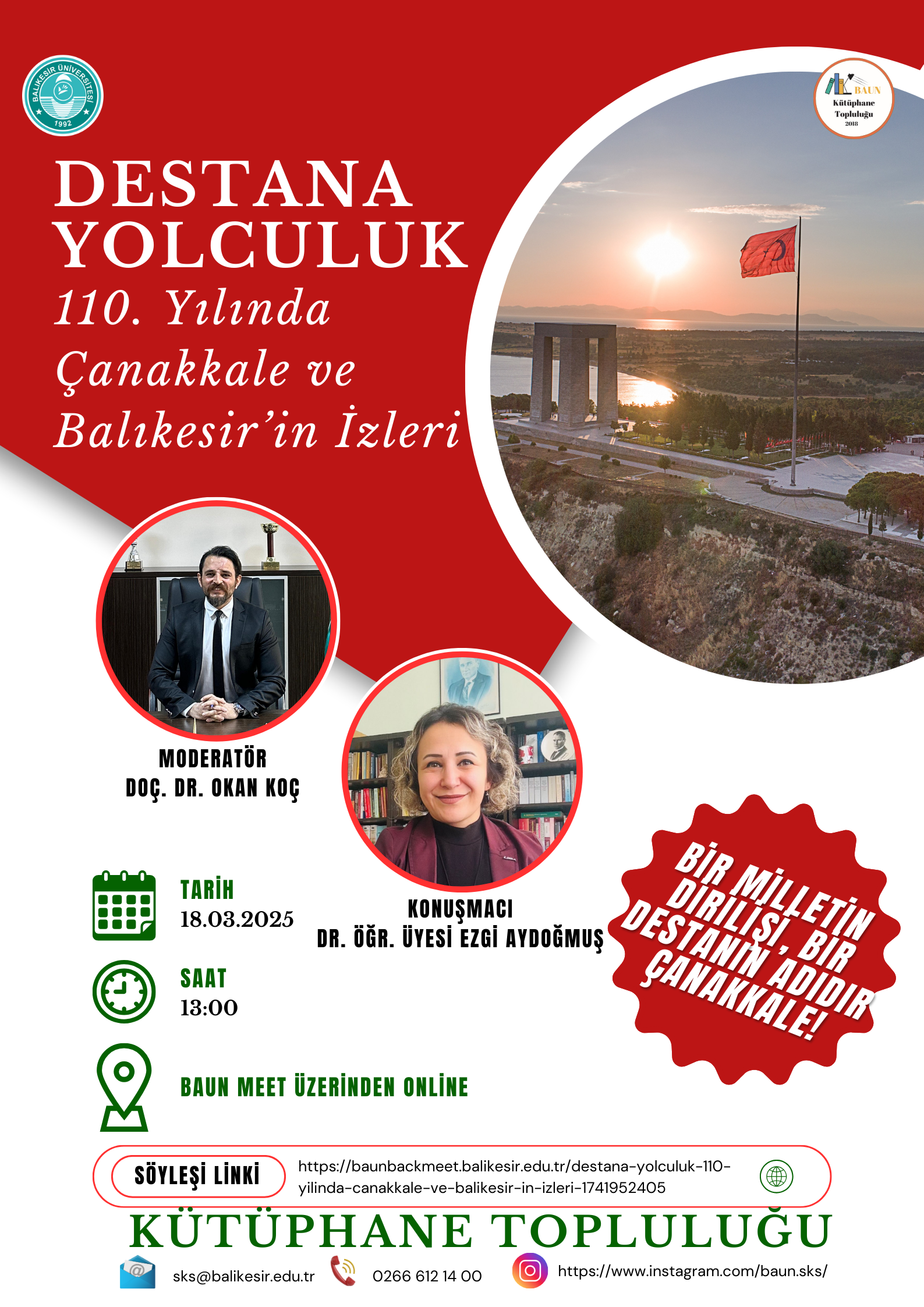 Destana Yolculuk: 110. Yılında Çanakkale ve Balıkesir’in İzleri
