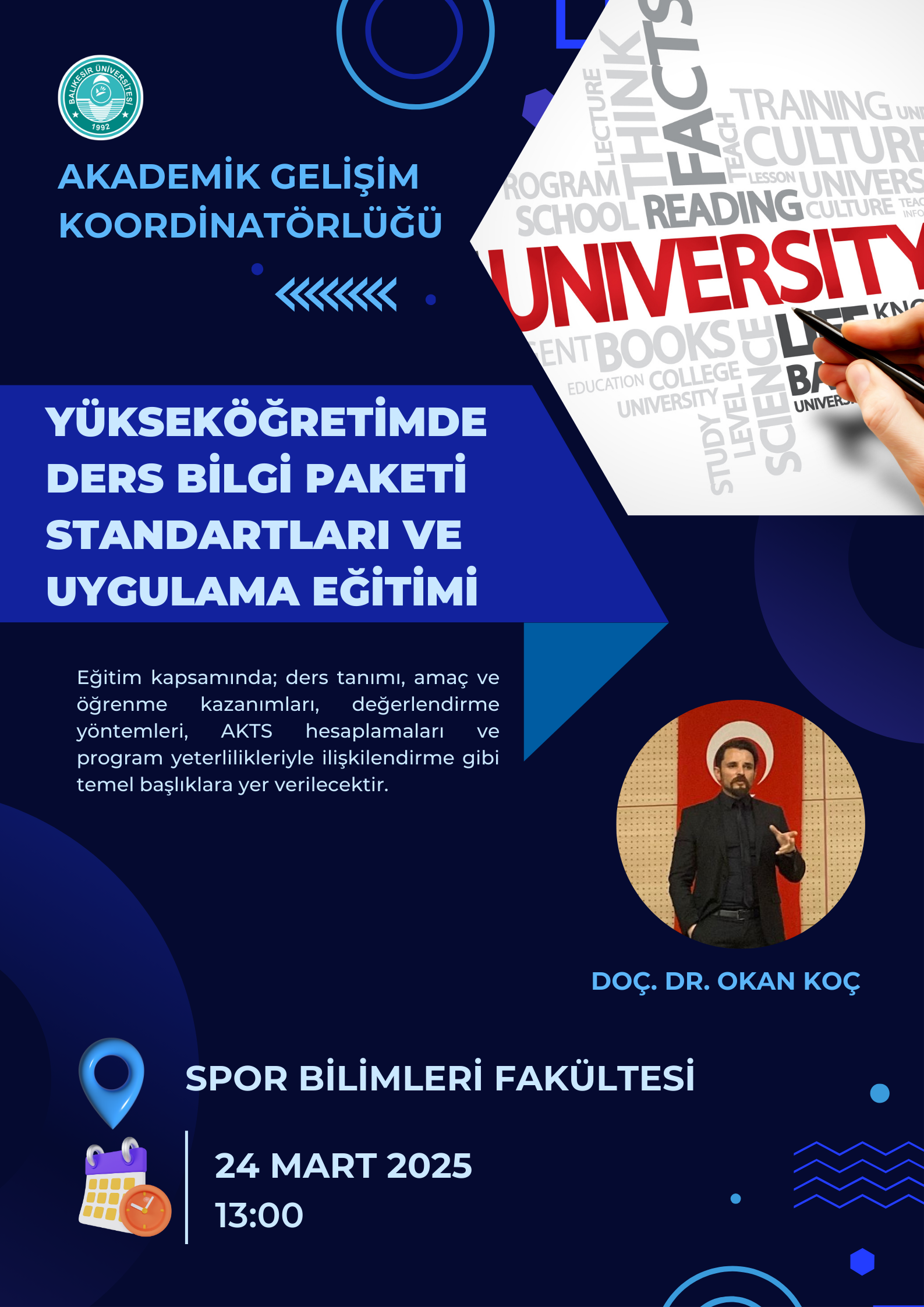 Yükseköğretimde Ders Bilgi Paketi Standartları ve Uygulama Eğitimi