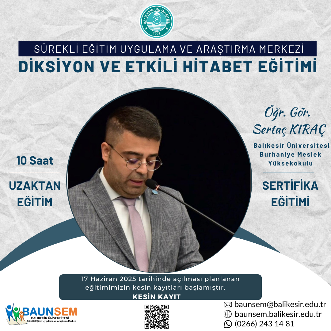 DİKSİYON VE ETKİLİ HİTABET EĞİTİMİ
