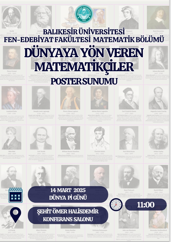 Dünyaya Yön Veren Matematikçiler Poster Sunumu