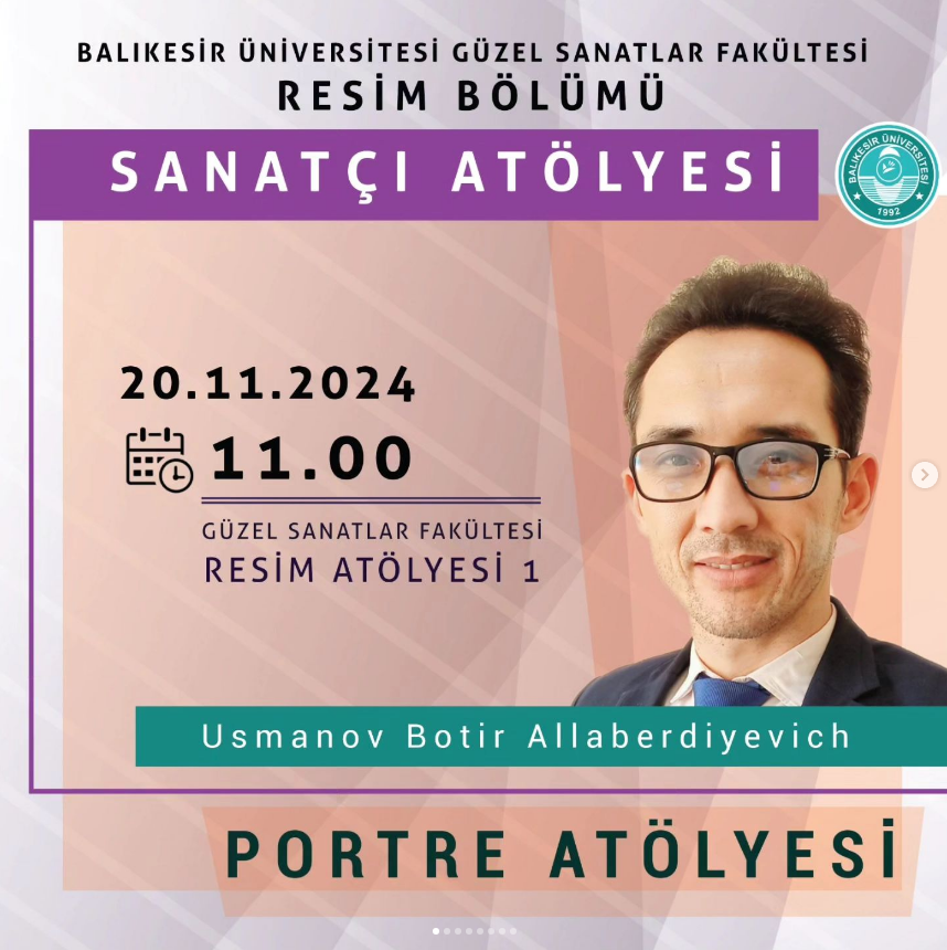 Portre Çalıştayı Usmanov Botir Allaberdiyevich 
