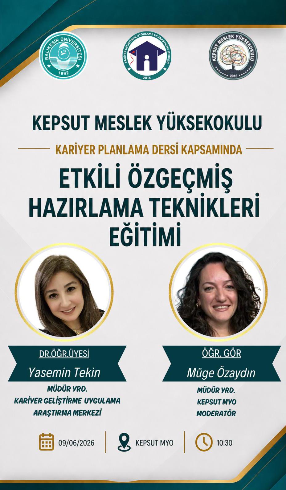 Etkili Özgeçmiş Hazırlama Teknikleri Eğitimi