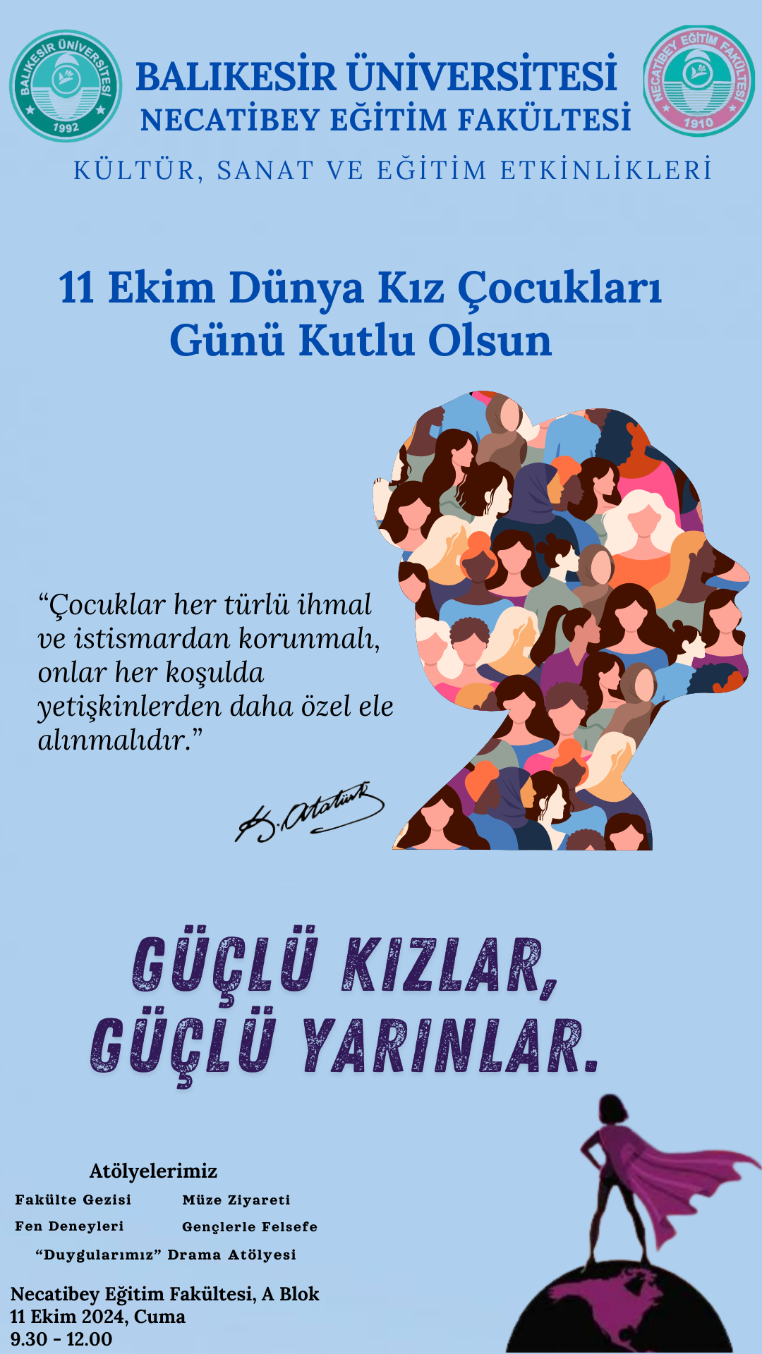 11 Ekim Dünya Kız Çocukları Günü
