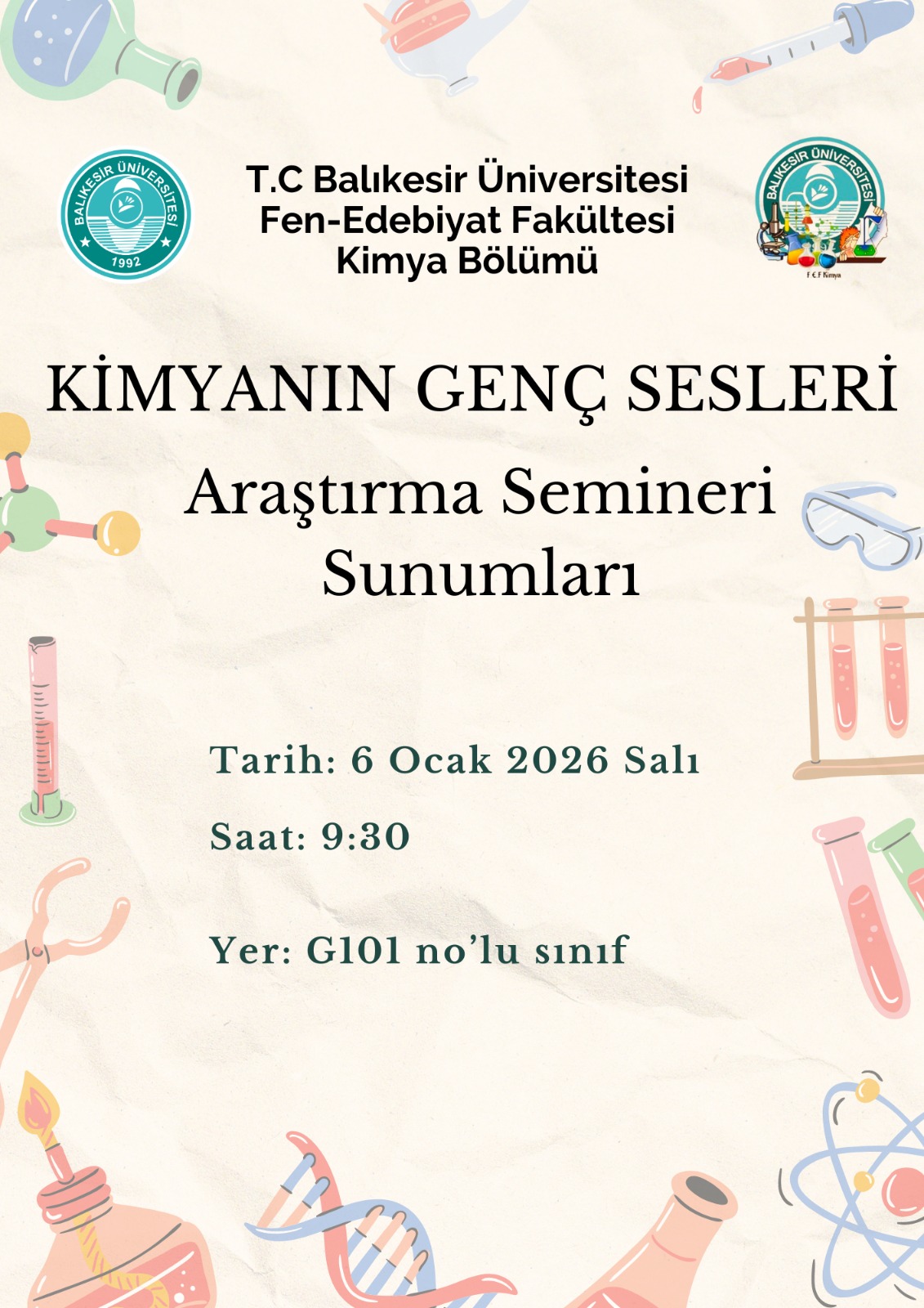 Kimyanın Genç Sesleri - Araştırma Semineri Sunumları