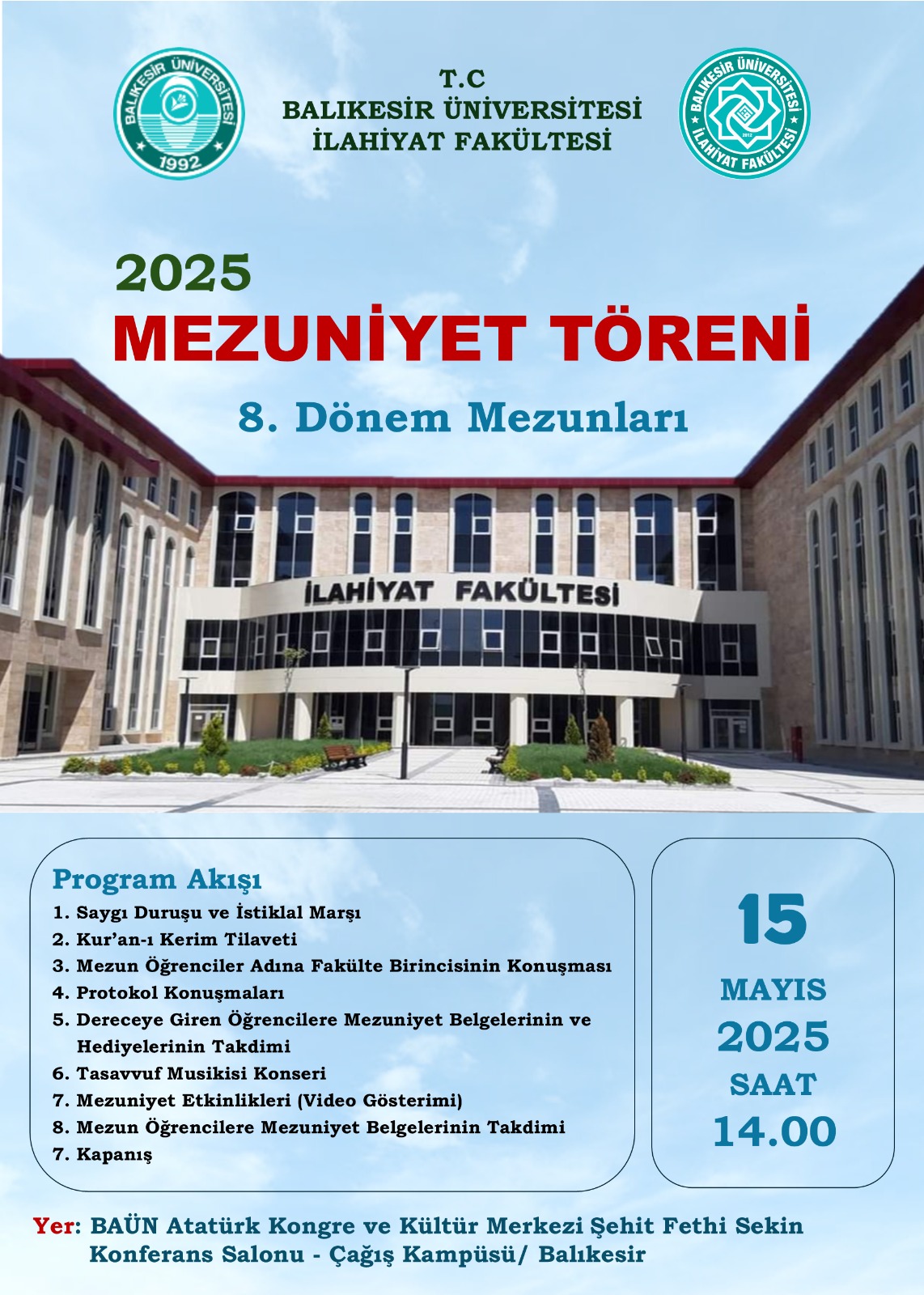 İlahiyat Fakültesi 2025 Yılı Mezuniyet Töreni