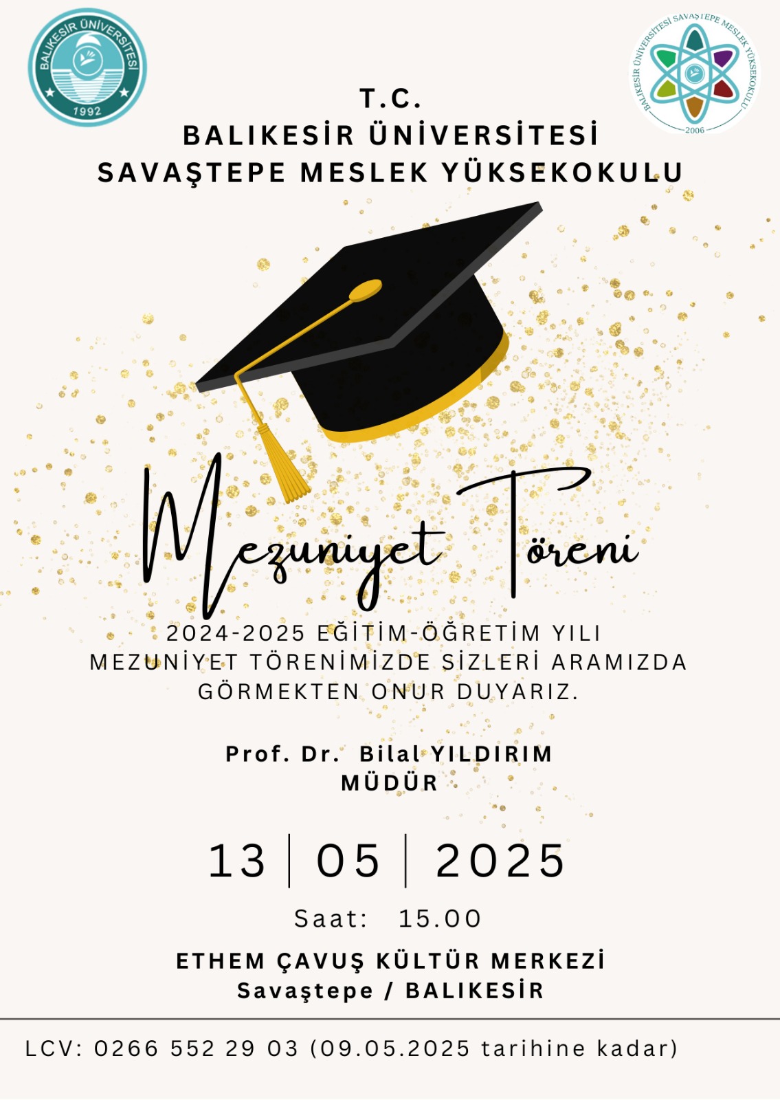 Savaştepe Meslek Yüksekokulu Mezuniyet Töreni