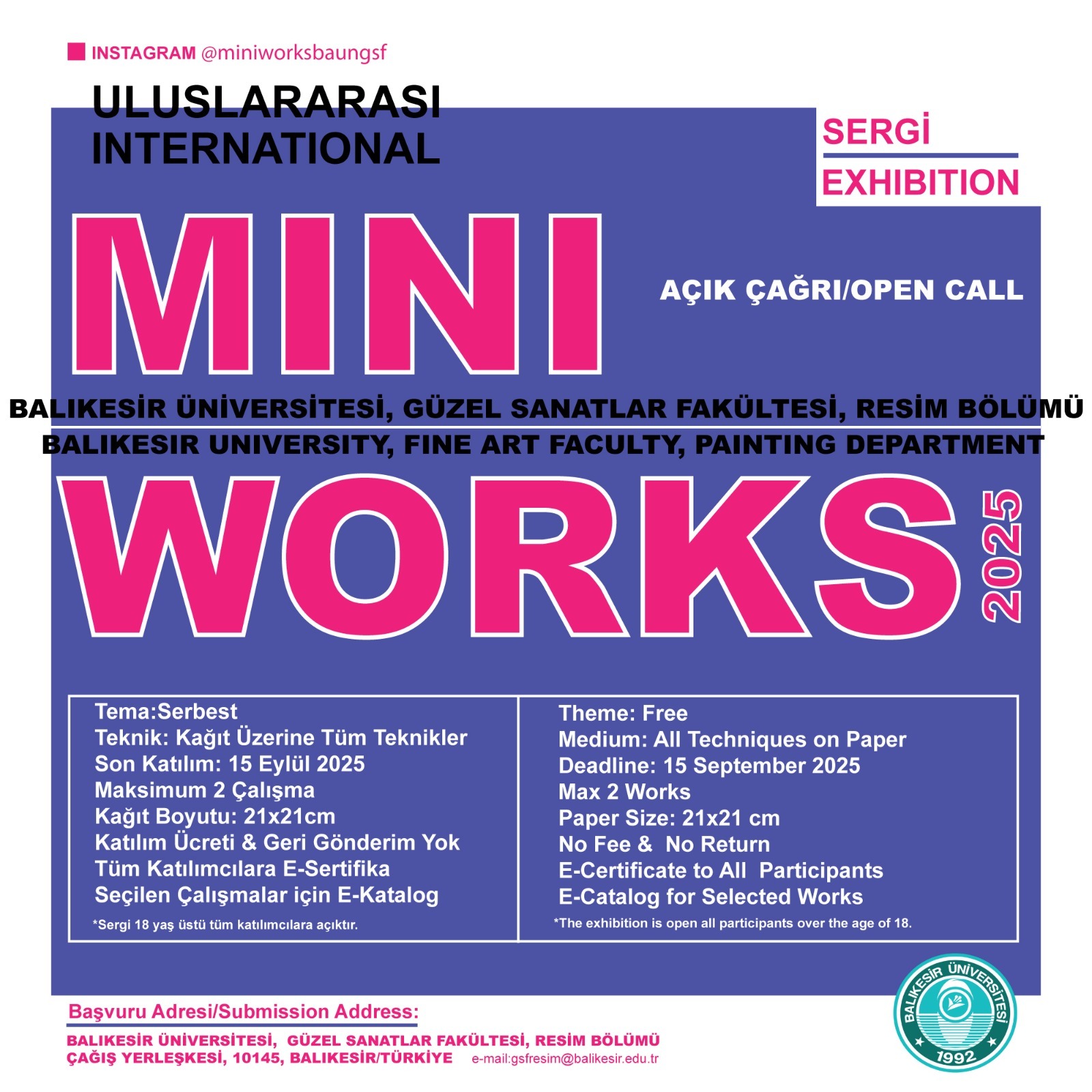 ULUSLARARASI INTERNATIONAL MINI WORKS 2025 