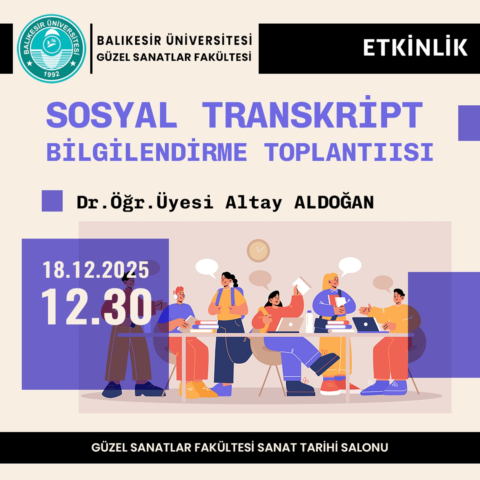 SOSYAL TRANSKRİPT BİLGİLENDİRME TOPLANTISI
