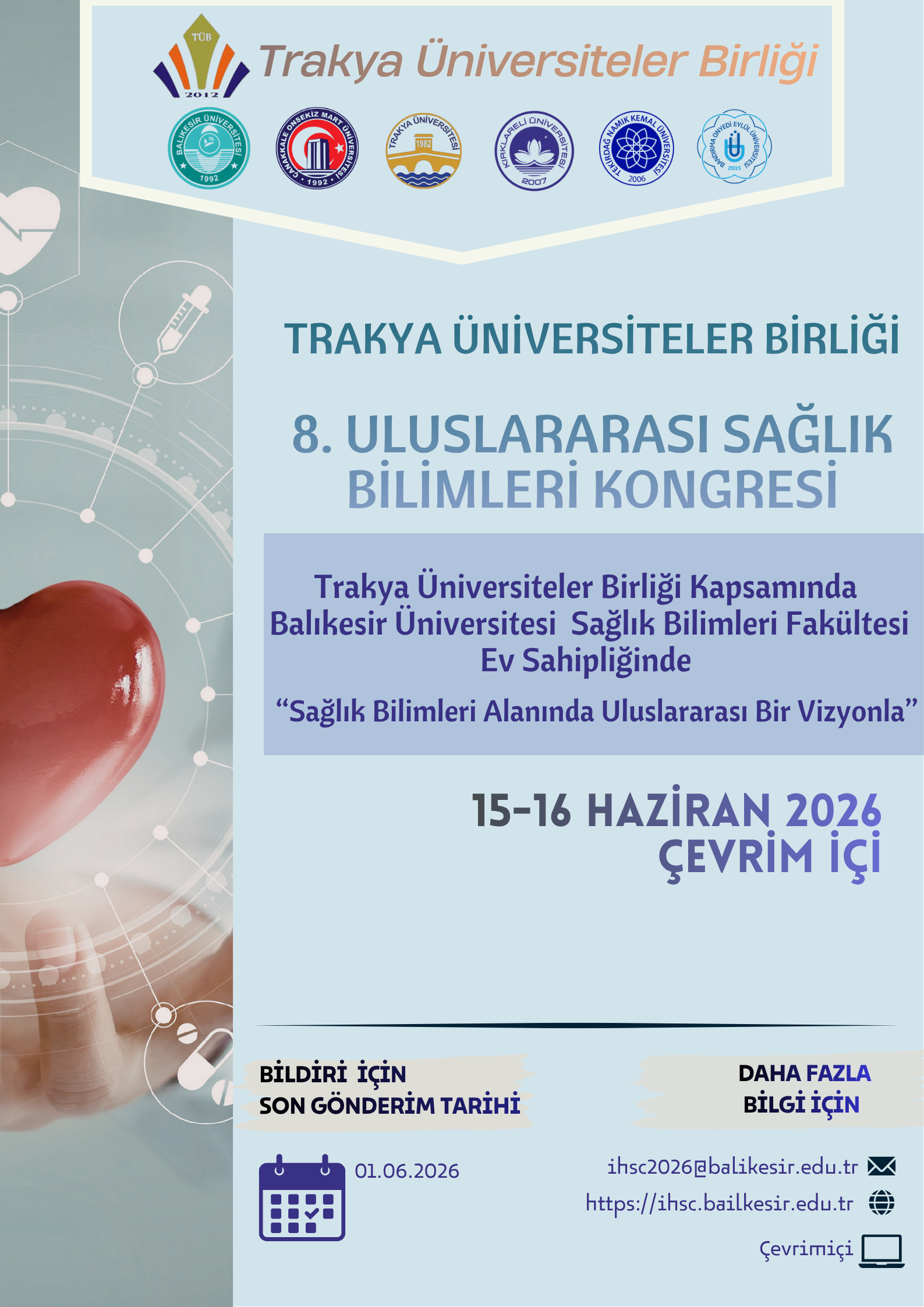 Trakya Üniversiteler Birliği  8. Uluslararası Sağlık Bilimleri Kongresi