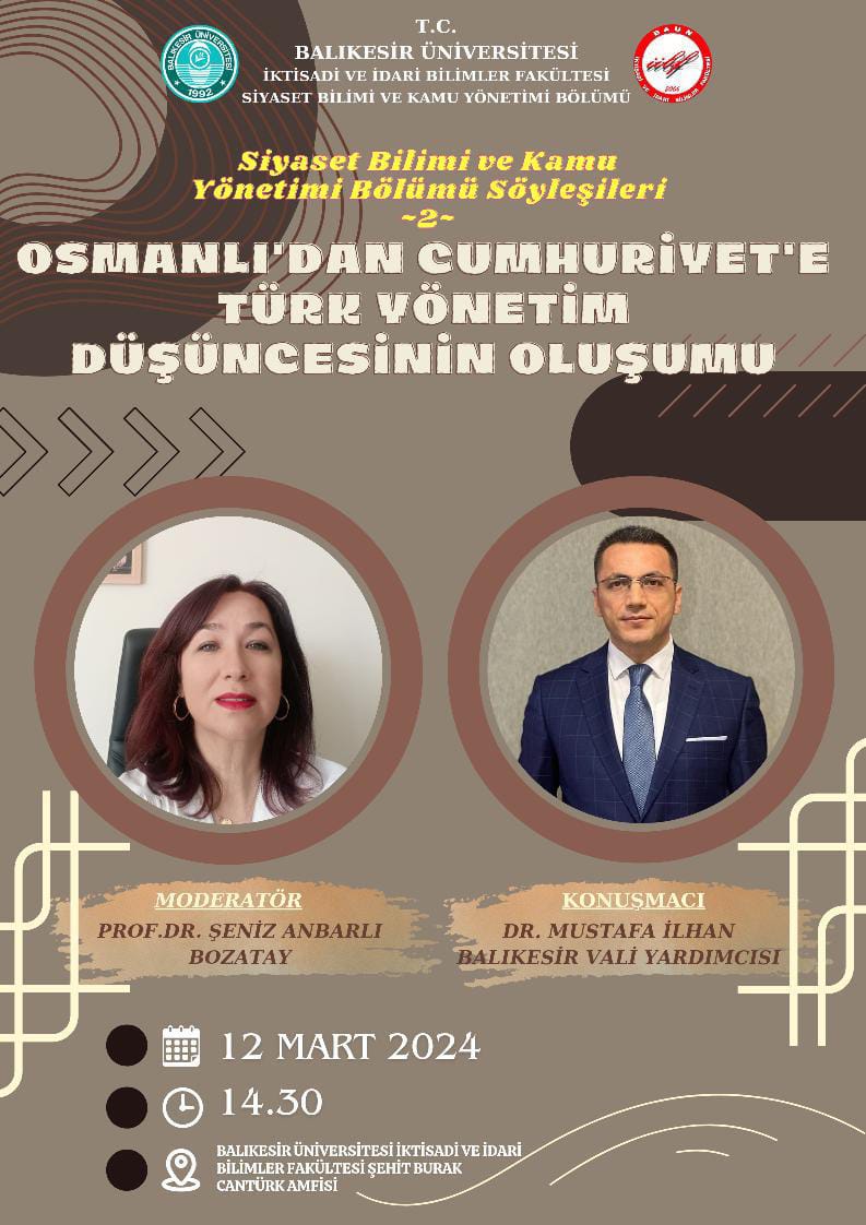 Osmanlı'dan Cumhuriyet'e Türk  Yönetim Düşüncesinin Oluşumu 