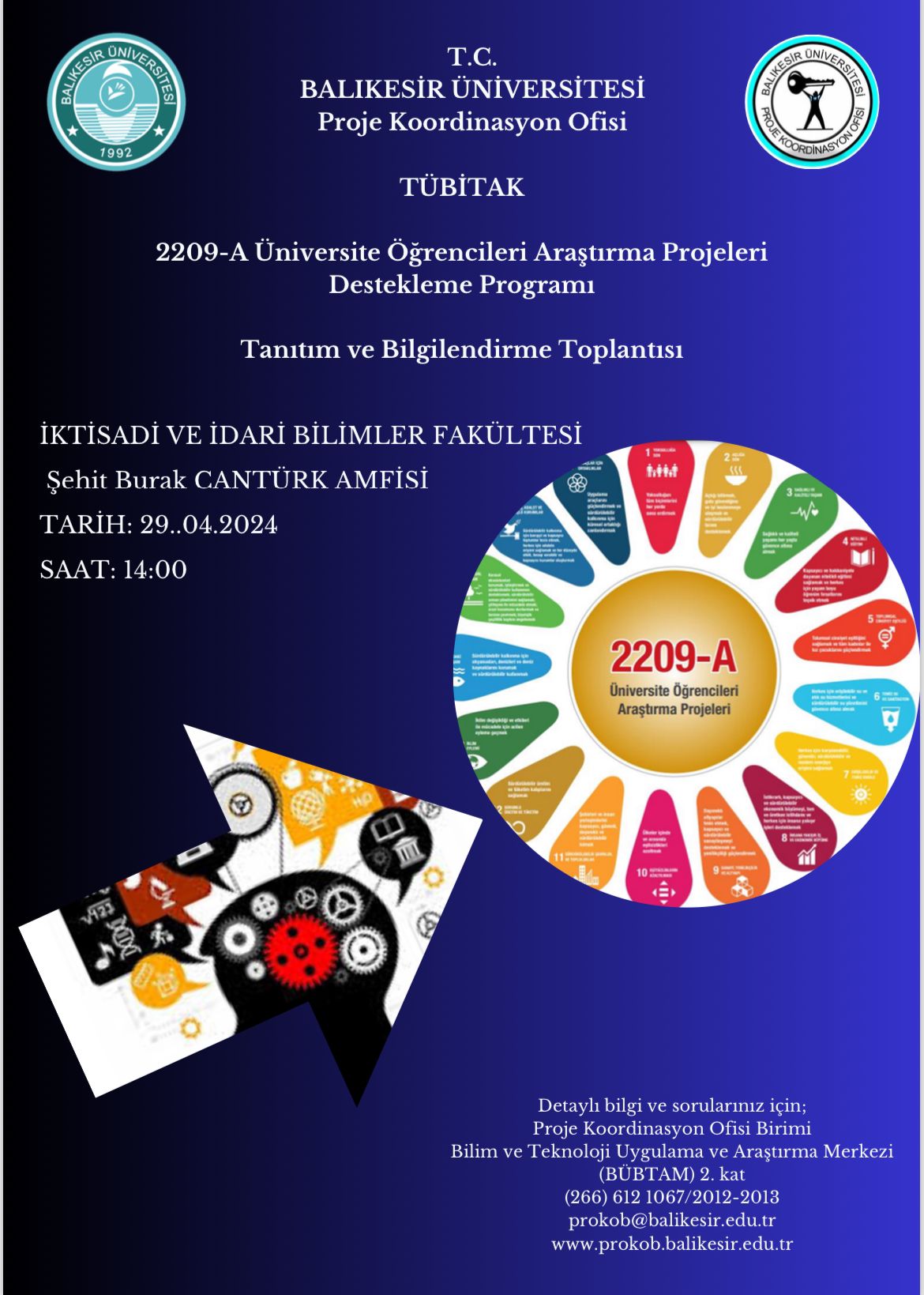 2209-A Üniversite Öğrencileri Projeleri Destekleme Programı Tanıtımı ve Bilgilendirme Toplantısı