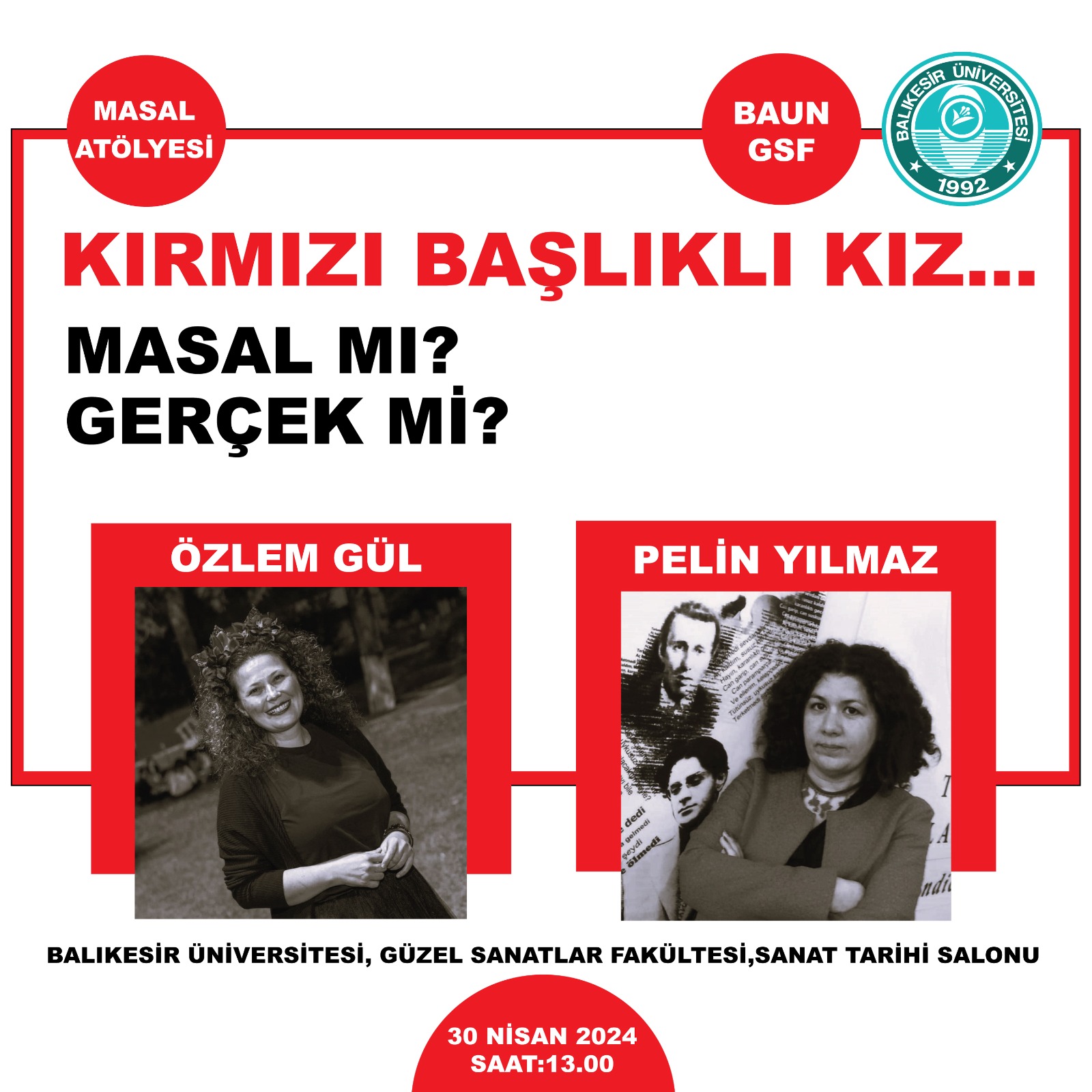 Atölye ve Çalıştay: Kırmızı Başlıklı Kız Masal Atölyesi ve Çalıştay Etkinliği