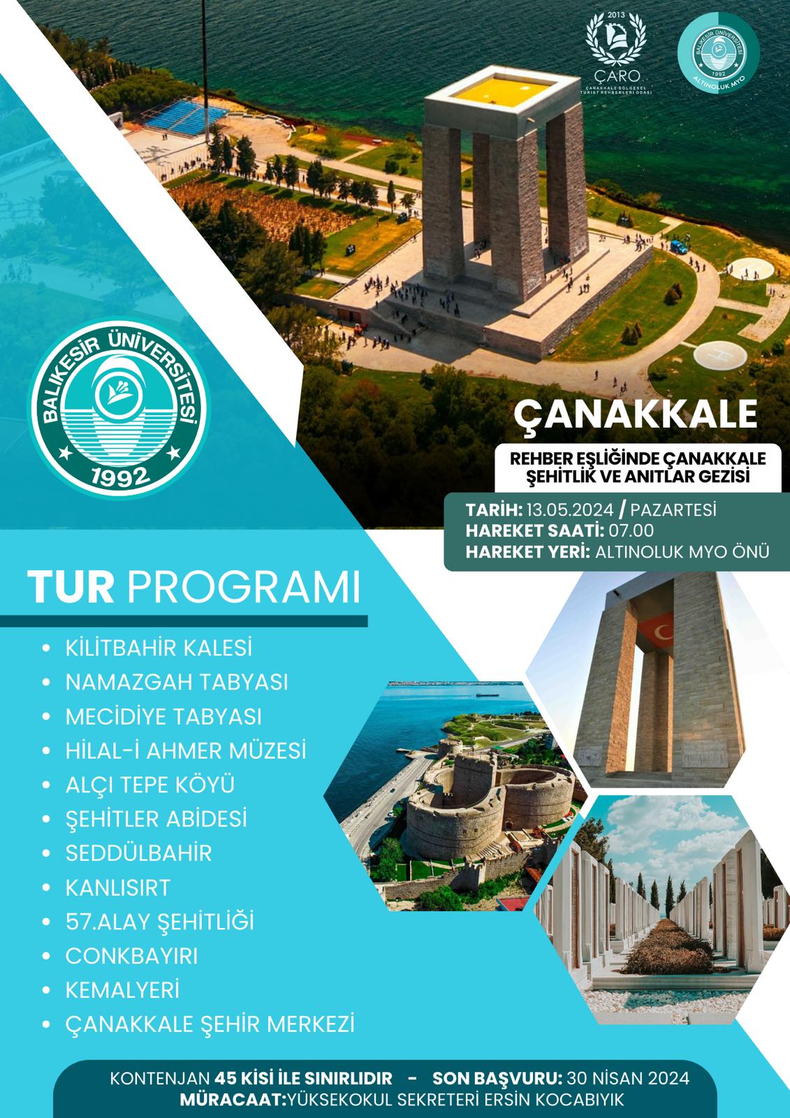 Çanakkale Şehitlik ve Anıtlar Gezisi