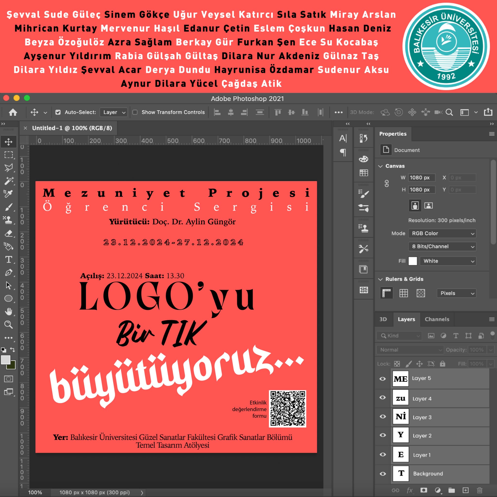 Mezuniyet Projesi Sergisi  "Logoyu Bir Tık Büyütüyoruz."