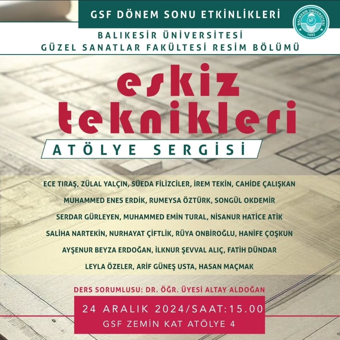 Eskiz Teknikleri Atölye Sergisi