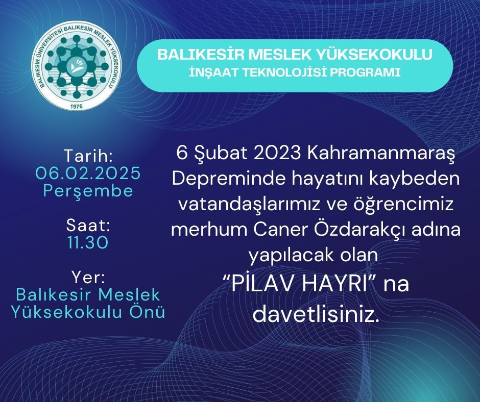 BAUN BMYO İNŞAAT BÖLÜMÜ ETKİNLİĞİ
