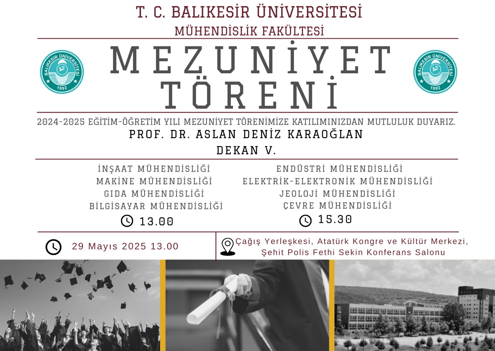 Mühendislik Fakültesi 2025 Yılı Mezuniyet Töreni