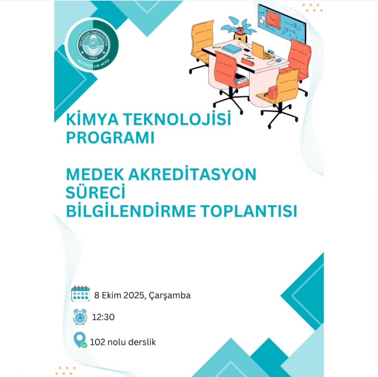 Kimya Teknolojisi Programı Medek Akreditasyon Süreci Bilgilendirme Toplantısı