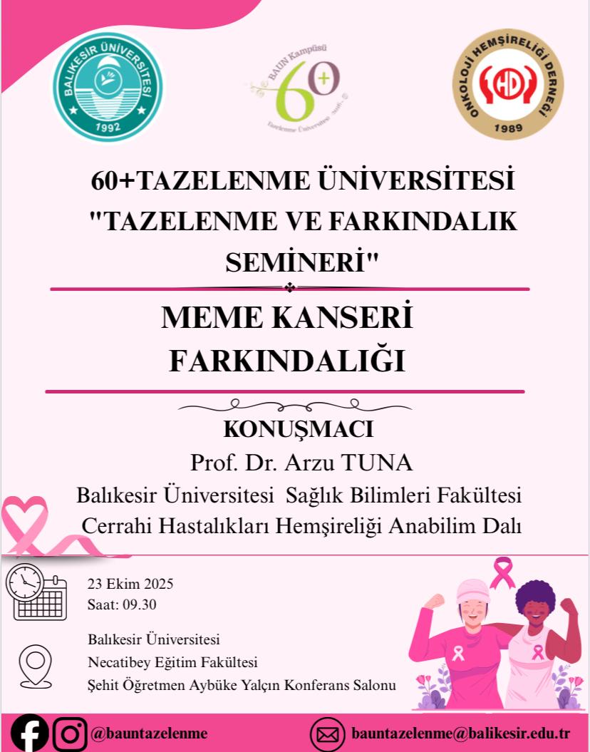 "Tazelenme ve Farkındalık Semineri: Meme Kanseri Farkındalığı"