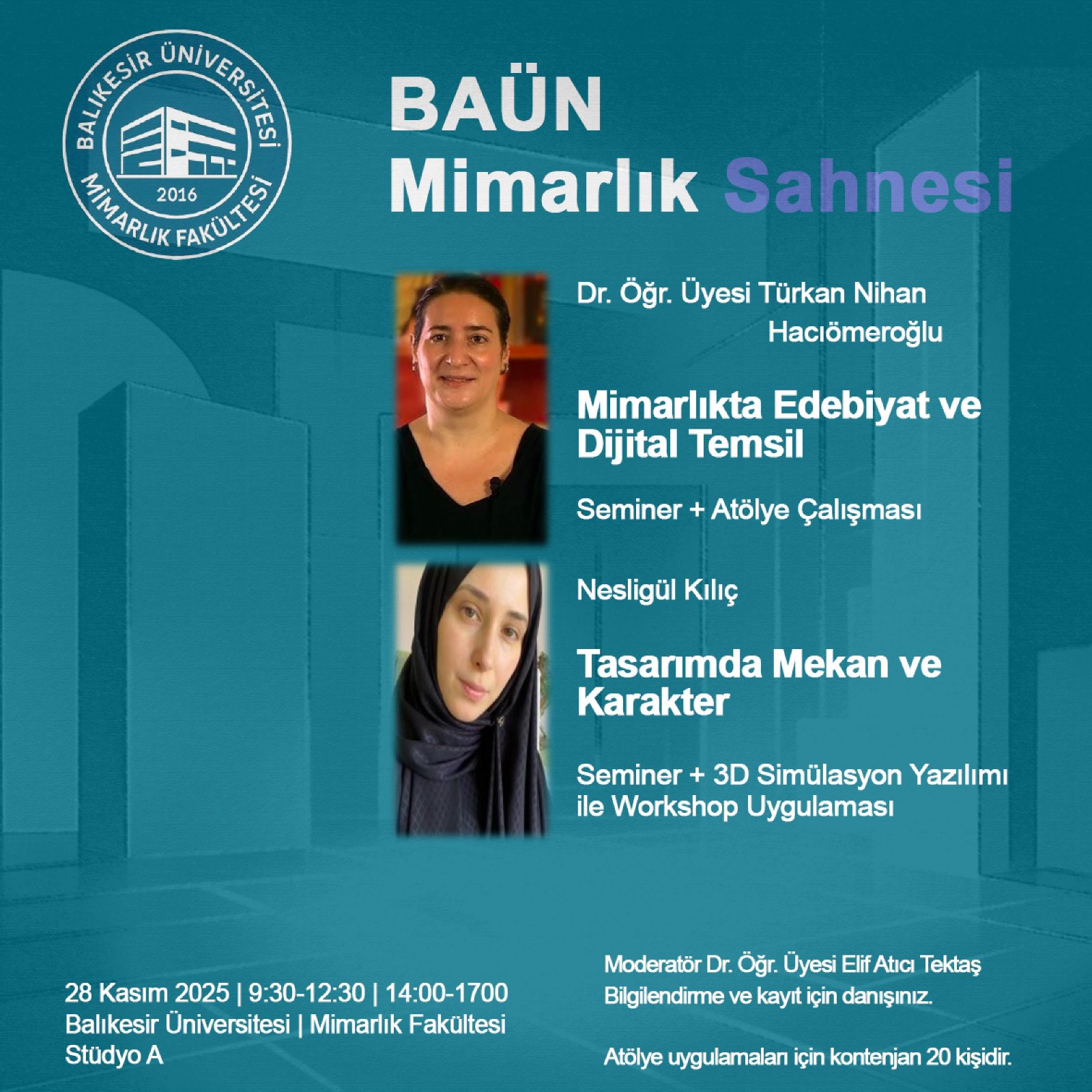 BAUN Mimarlık Sahnesi Başlıyor