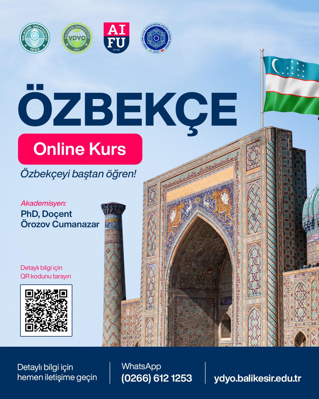 ÖZBEKÇE ONLİNE KURS