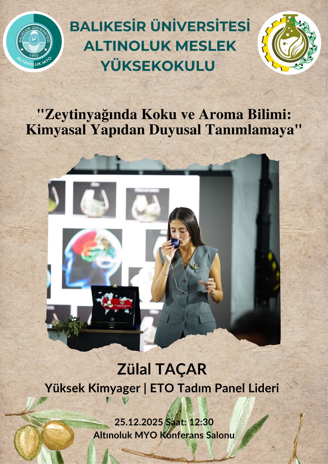 "Zeytinyağında Koku ve Aroma Bilimi: Kimyasal Yapıdan Duyusal Tanımlamaya" 