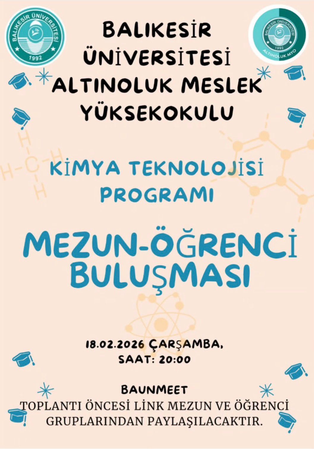 Kimya Teknolojisi Programı Mezun Öğrenci Buluşması