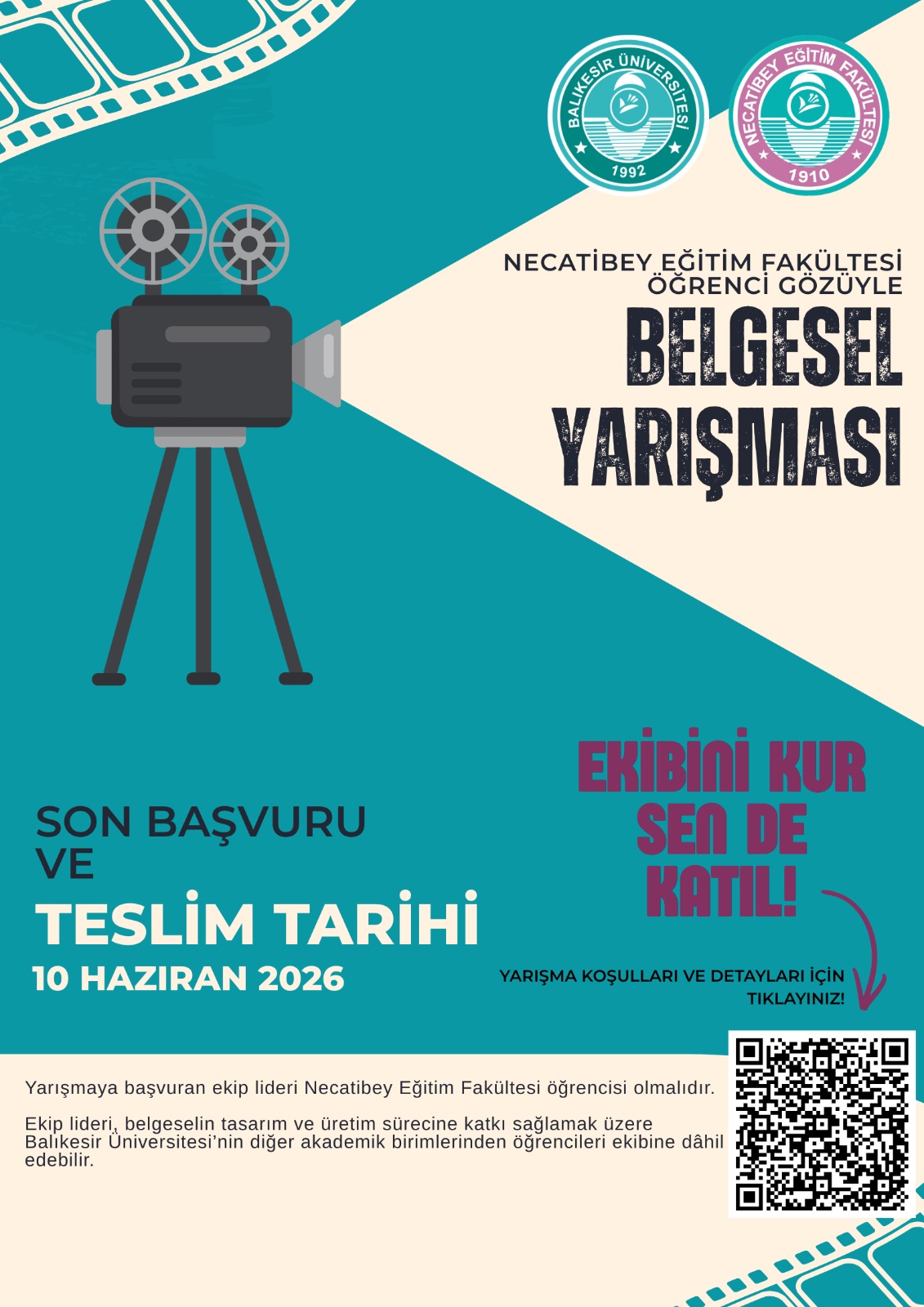 Necatibey Eğitim Fakültesi Öğrenci Gözüyle Belgesel Yarışması 