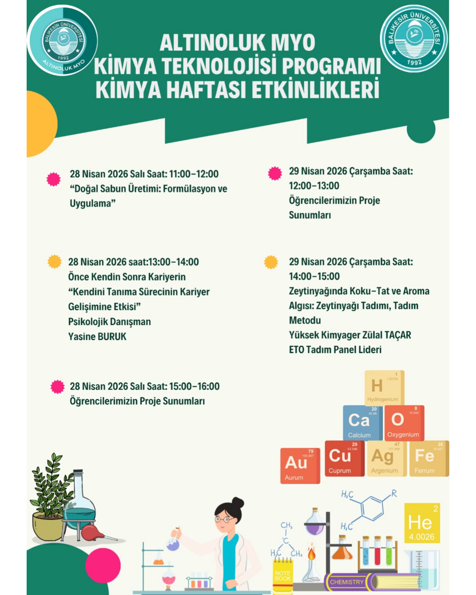 Kimya Haftası Etkinlikleri