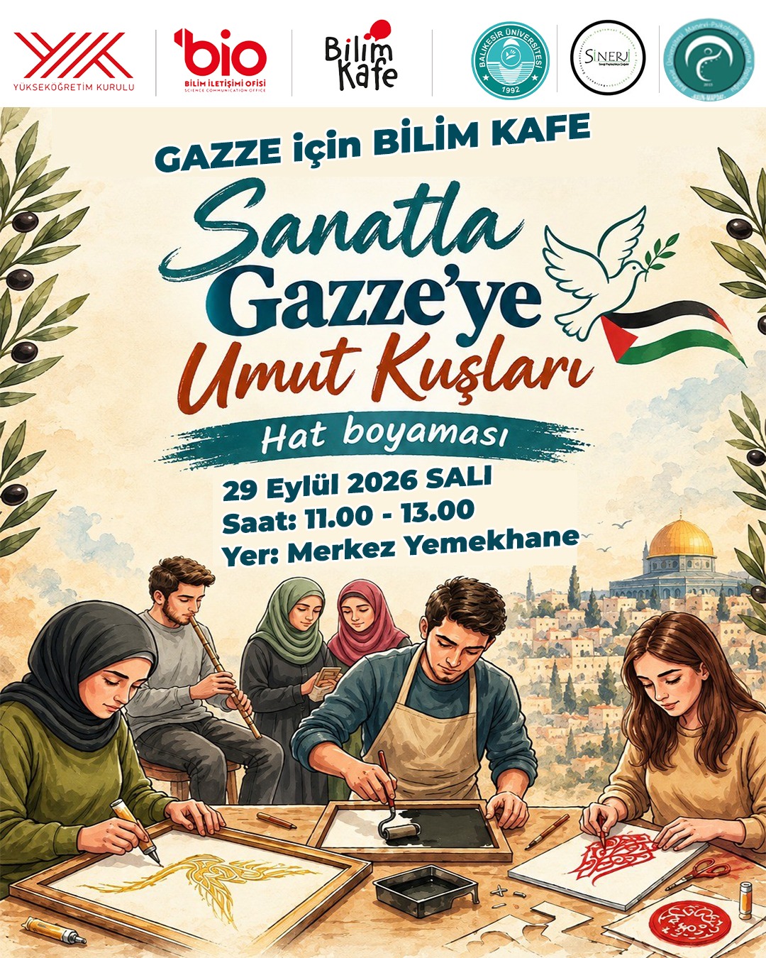 Gazze İçin Bilim Kafe Sanatla Gazze'ye Umut Kuşları 