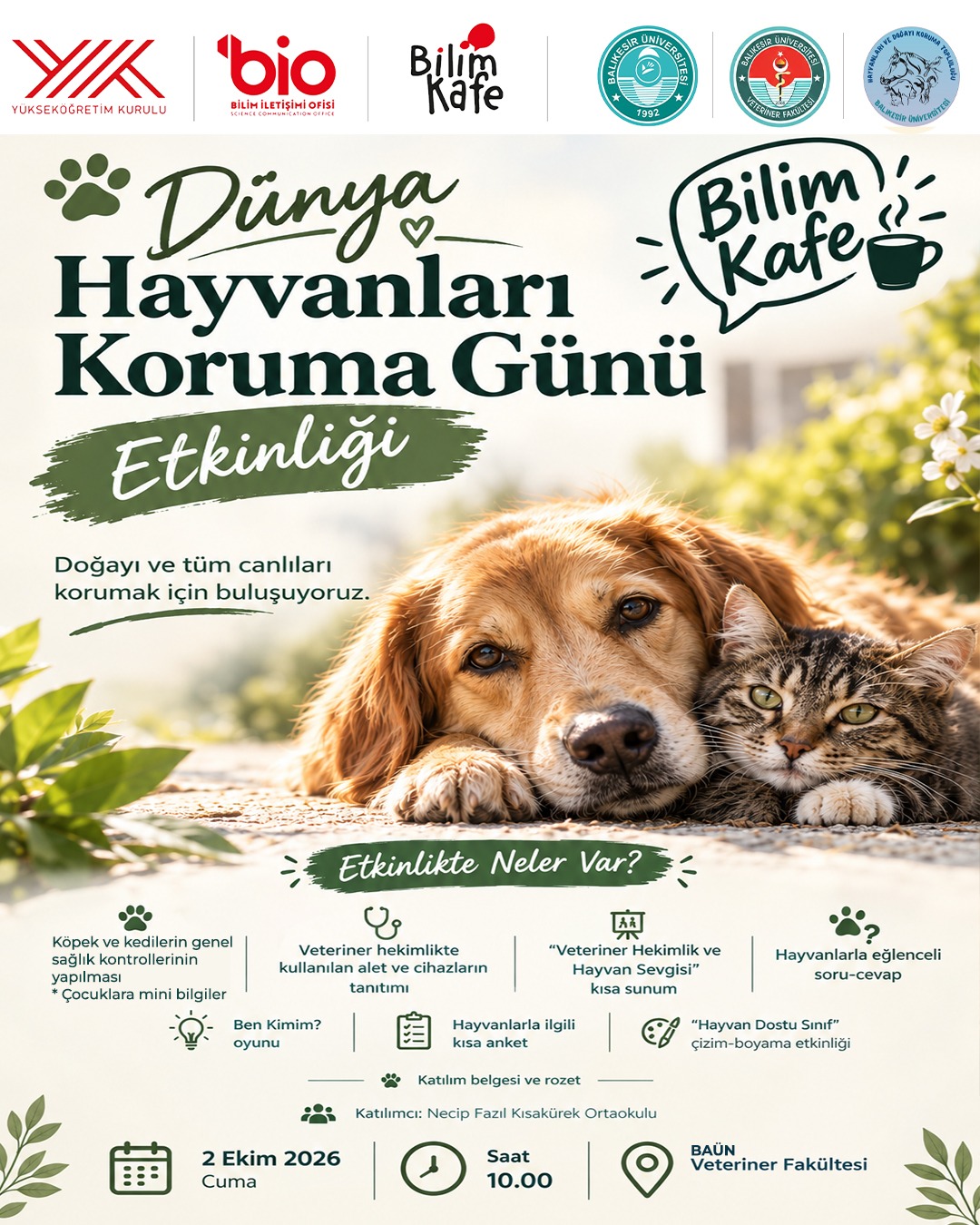 Dünya Hayvanları Koruma Günü Etkinliği