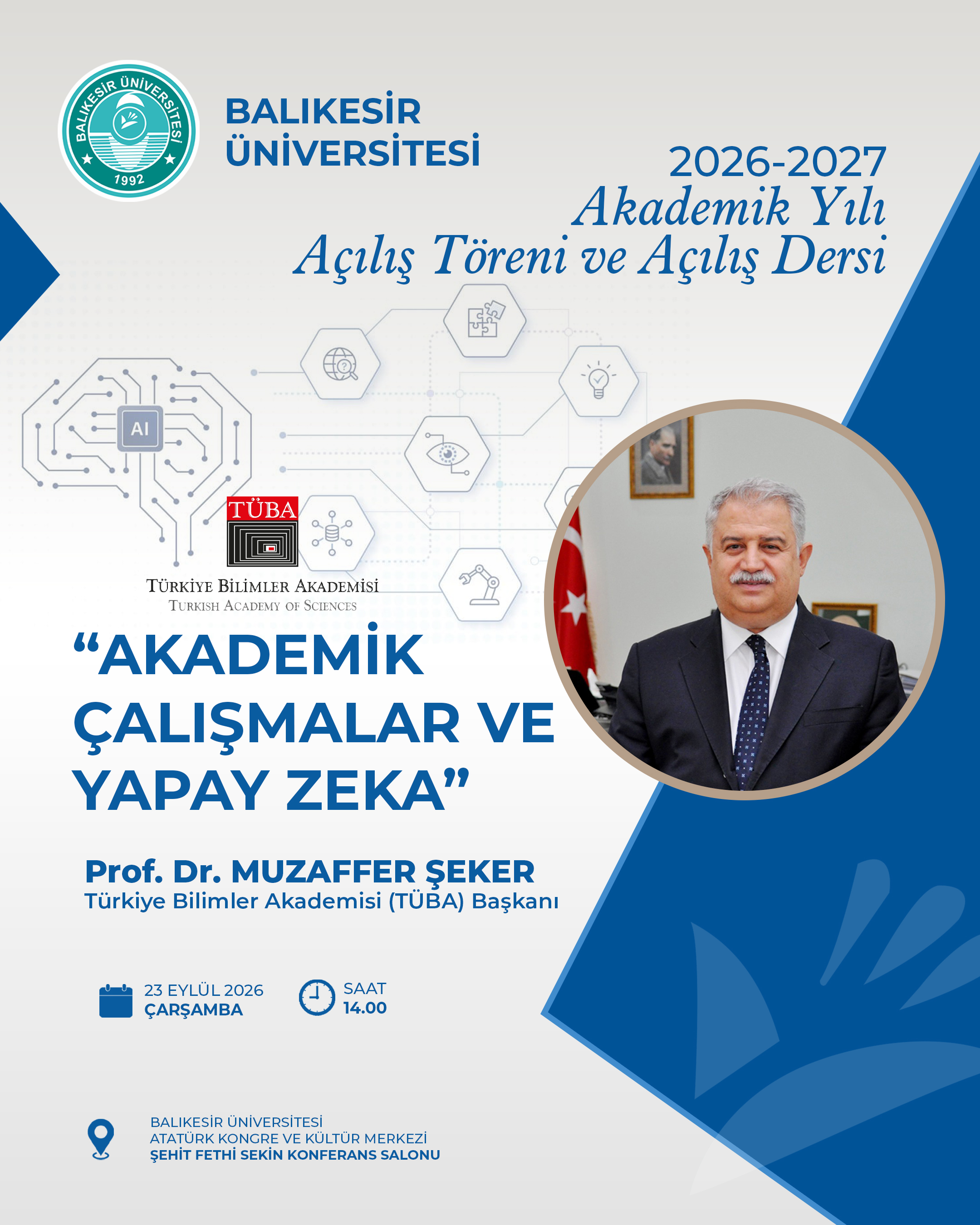 2026-2027 Akademik Yılı Açılış Töreni ve Açılış Dersi