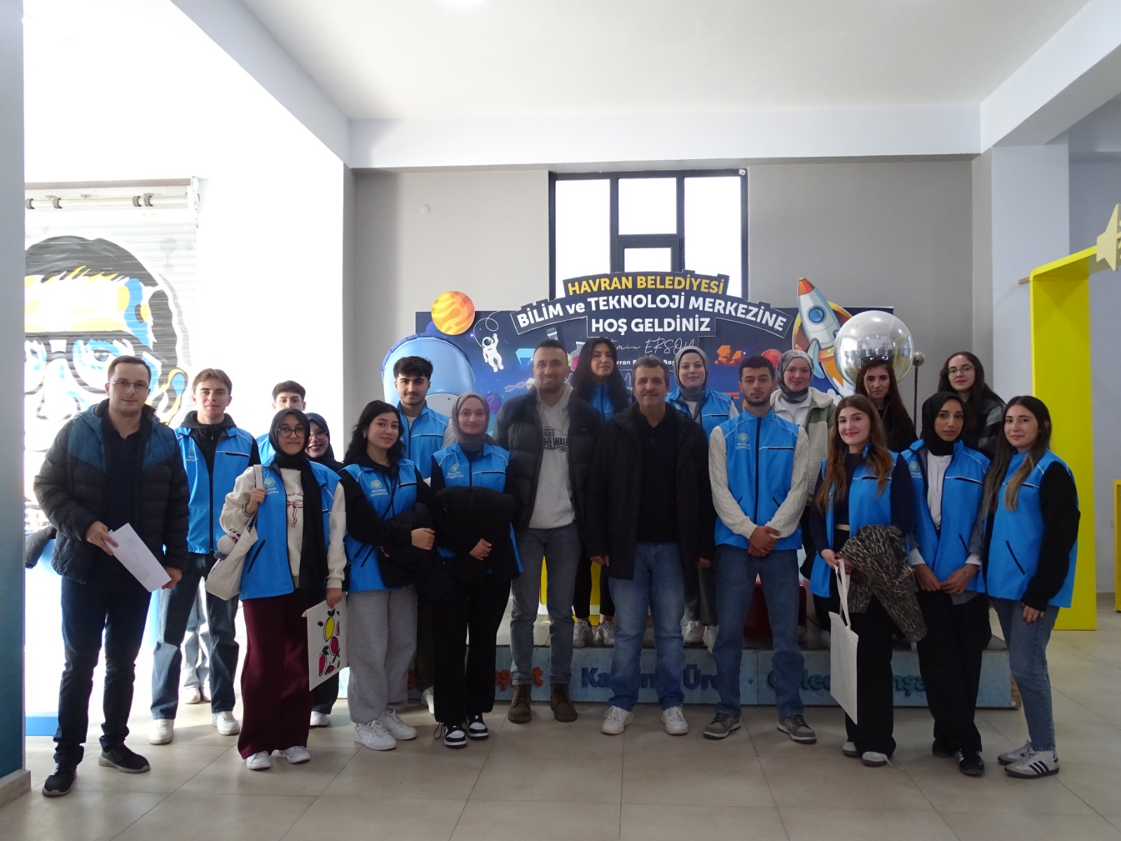 Havran MYO Öğrencileri Havran Belediyesi Bilim ve Teknoloji Merkezinde
